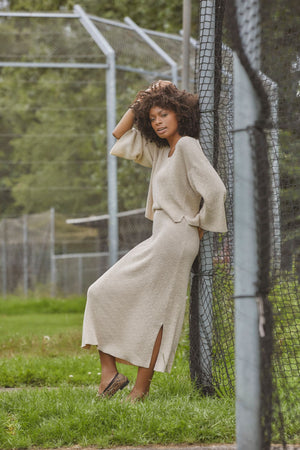 I SAY Dora Knit Skirt Knitwear 111 Sand Melange