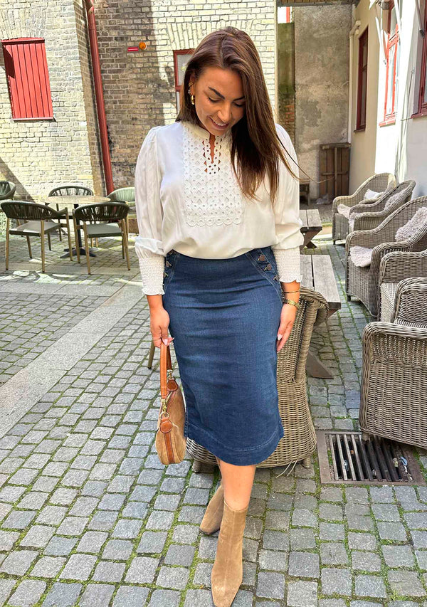 I SAY Emily Blouse Blouses 101 Broken White