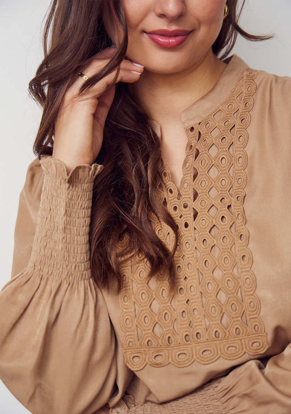 I SAY Emily Blouse Blouses 321 Luxury Camel