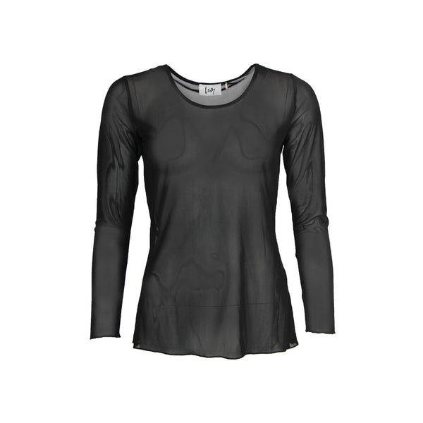 I SAY Fifi Mesh l/s O-Neck Tops 900 Black