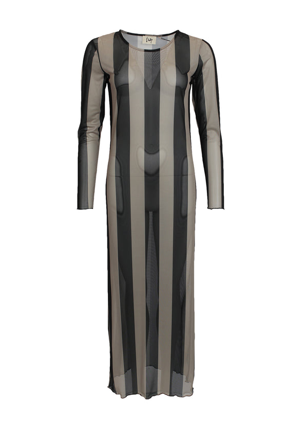 I SAY Fifi Straight Dress Dresses L33 Winter Sand/Black Stripe