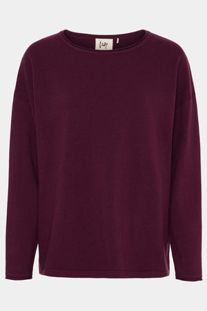 I SAY Frigga Knit Pullover Knitwear 419 Aubergine