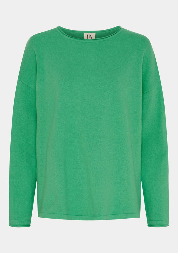 I SAY Frigga Knit Pullover Knitwear 835 Fresh Green