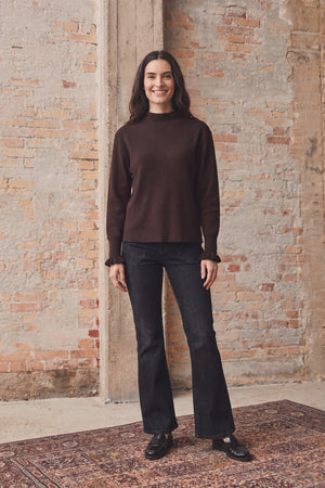 I SAY Frigga New Pullover Knitwear 357 Dark Brown Melange