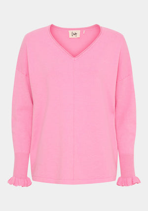 I SAY Frigga Smock Pullover Knitwear 515 Hot pink