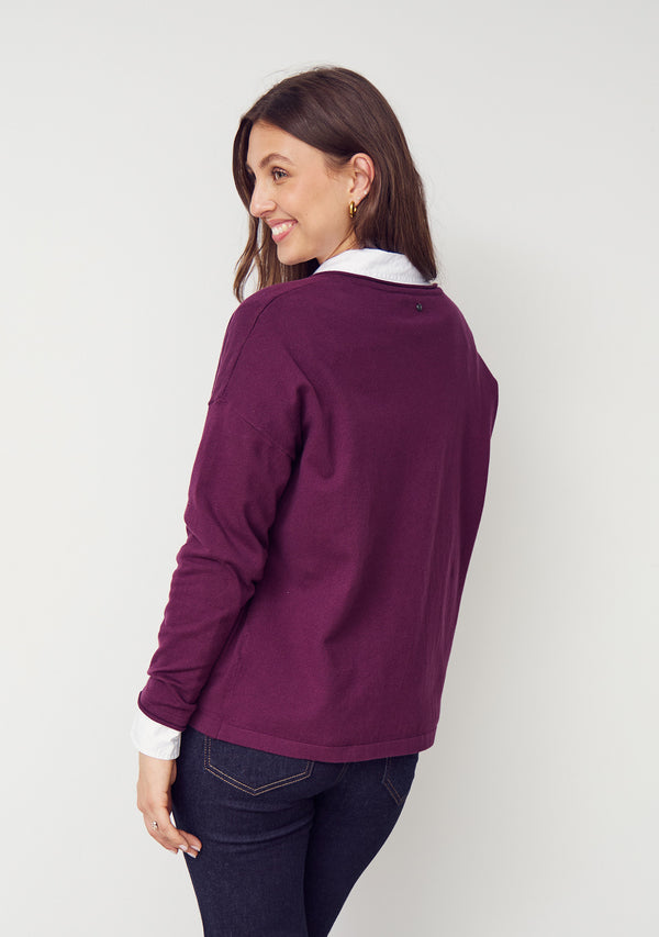 I SAY Frigga V-Neck Knitwear 434 Wine