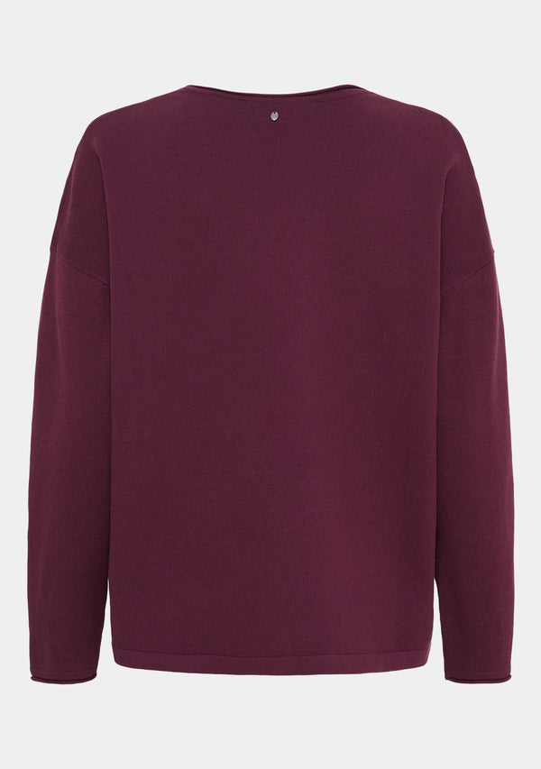 I SAY Frigga V-Neck Knitwear 434 Wine