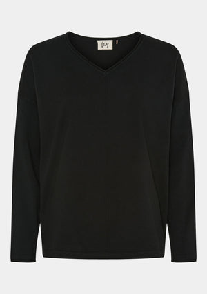 I SAY Frigga V-Neck Knitwear 900 Black