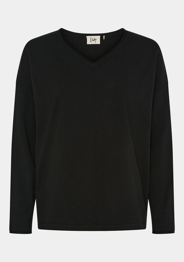 I SAY Frigga V-Neck Knitwear 900 Black