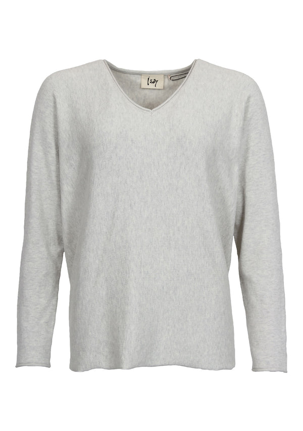 I SAY Frigga V-Neck Pullover Knitwear 956 Smokey