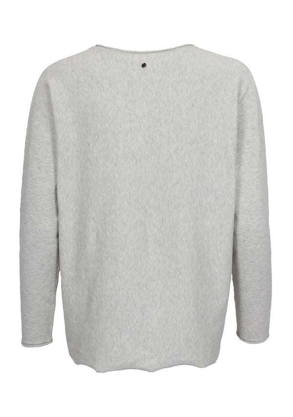 I SAY Frigga V-Neck Pullover Knitwear 956 Smokey