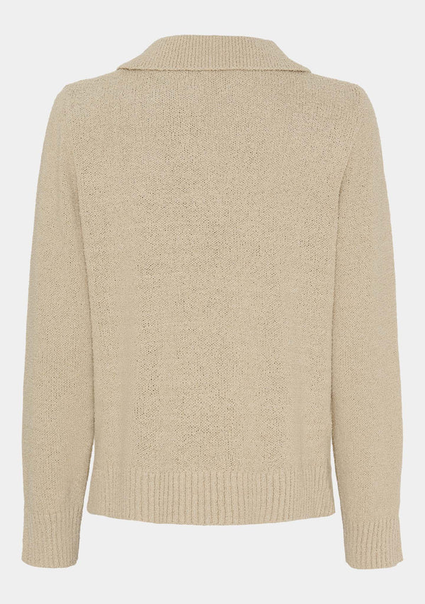 I SAY Gabi l/s Knit Knitwear 346 Desert