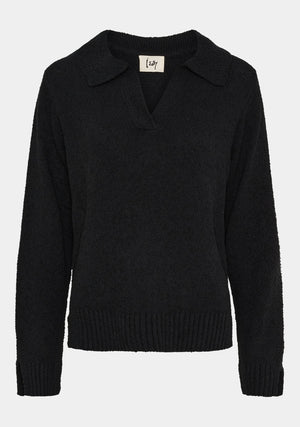 I SAY Gabi l/s Knit Knitwear 900 Black