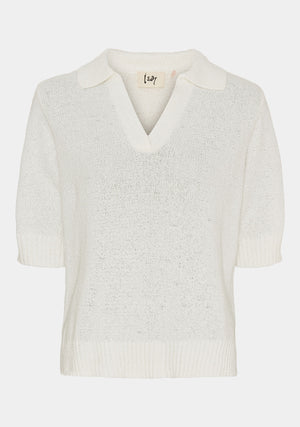 I SAY Gabi s/s Knit Knitwear 101 Broken White