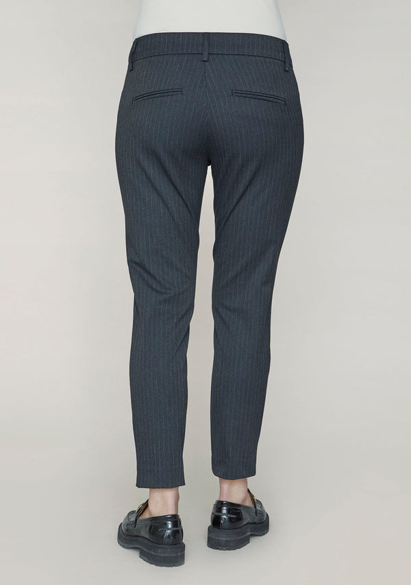 I SAY Genova Striped Pant Pants K51 Dark Grey Pinstripe