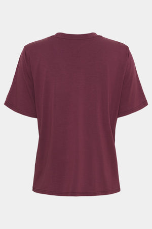 I SAY Gritt O-Neck T-Shirt Basics 434 Wine