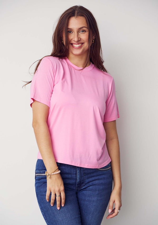 I SAY Gritt O-Neck T-Shirt Basics 515 Hot pink