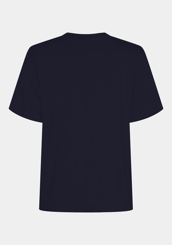 I SAY Gritt O-Neck T-Shirt Basics 640 Navy