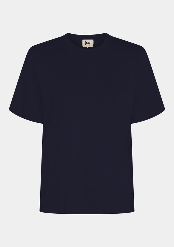 I SAY Gritt O-Neck T-Shirt Basics 640 Navy