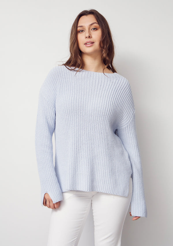 I SAY Gunda Knit Pullover Knitwear 619 Light Blue