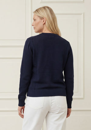 I SAY Gwen Basic Pullover Knitwear 640 Navy