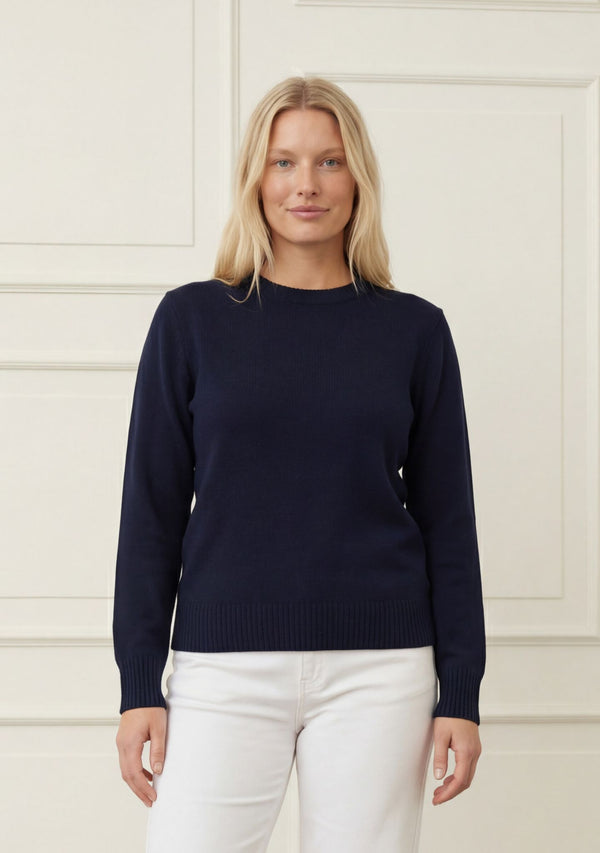 I SAY Gwen Basic Pullover Knitwear 640 Navy
