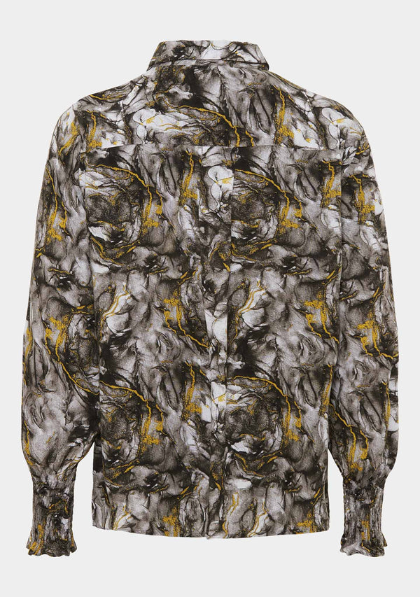 I SAY Gyta Smock Blouse Blouses B48 Marble Print