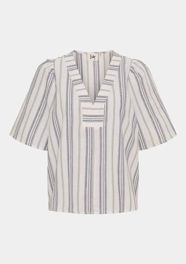 I SAY Haniel Blouse Blouses M74 Bluish Stripe