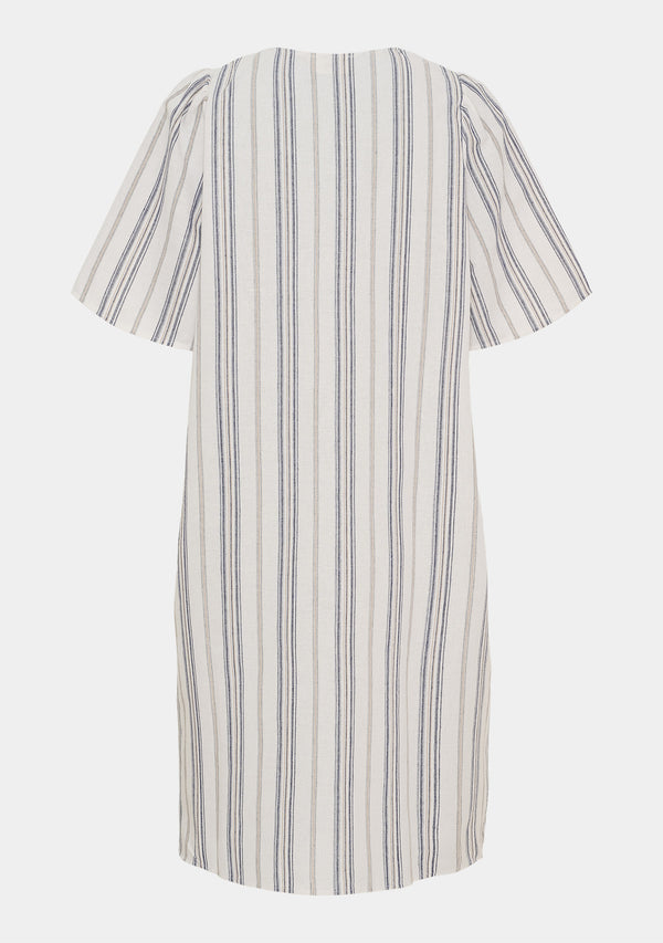 I SAY Haniel Dress  M74 Bluish Stripe