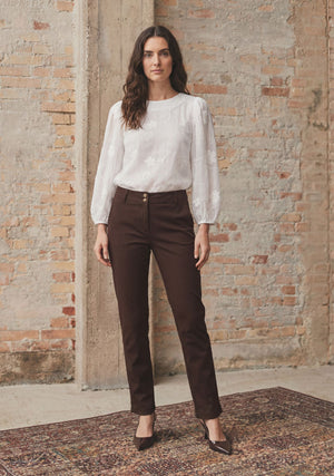 I SAY Isay Chino Pant Pants 356L Dark Brown LONG