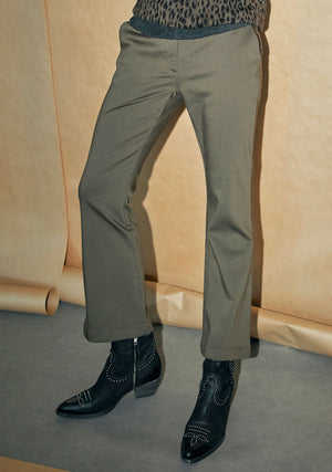 I SAY Isay Flare Pant Pants 358 Deep Army