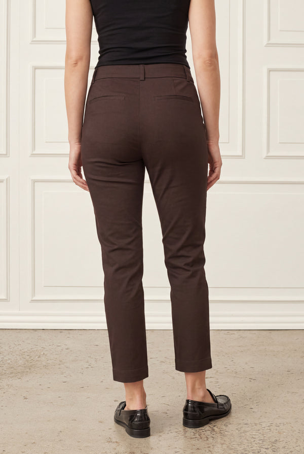 I SAY Isay Highwaist Chino Pants 356 Dark brown