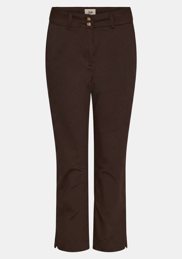 I SAY Isay Highwaist Chino Pants 356 Dark brown