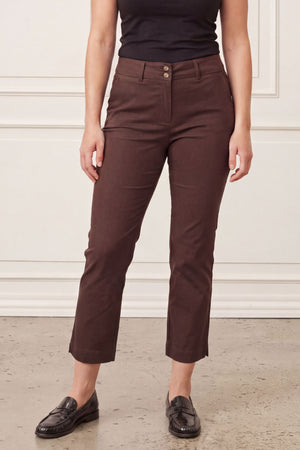 I SAY Isay Highwaist Chino Pants 356 Dark brown