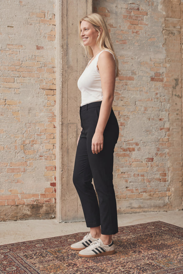 I SAY Isay Highwaist Chino Pants 900 Black