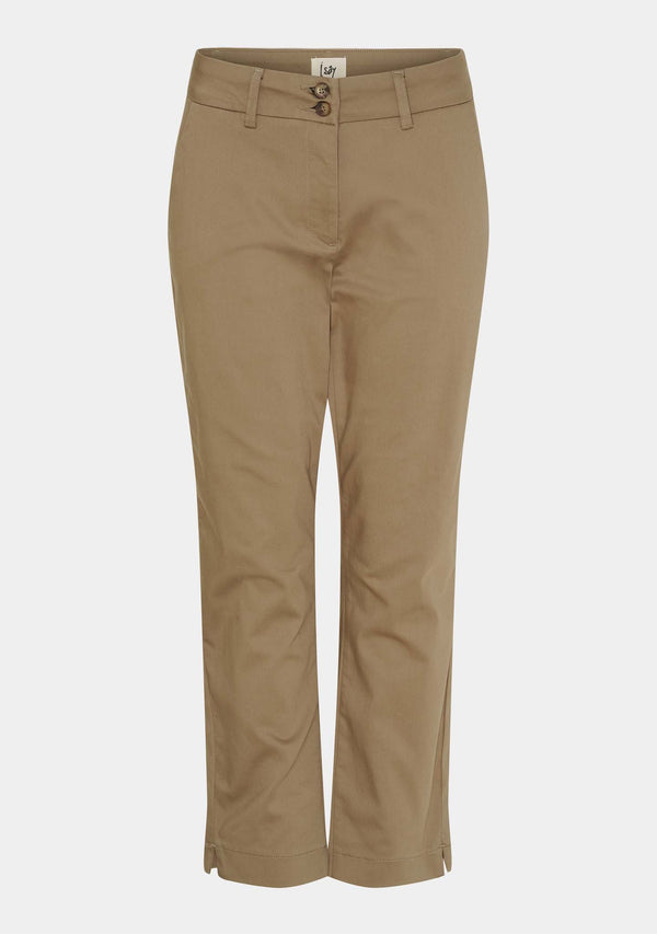 I SAY Isay Highwaist Chino Pants 928 Light Mole