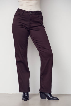 I SAY Isay Long Straight Pant Pants 356 Dark brown