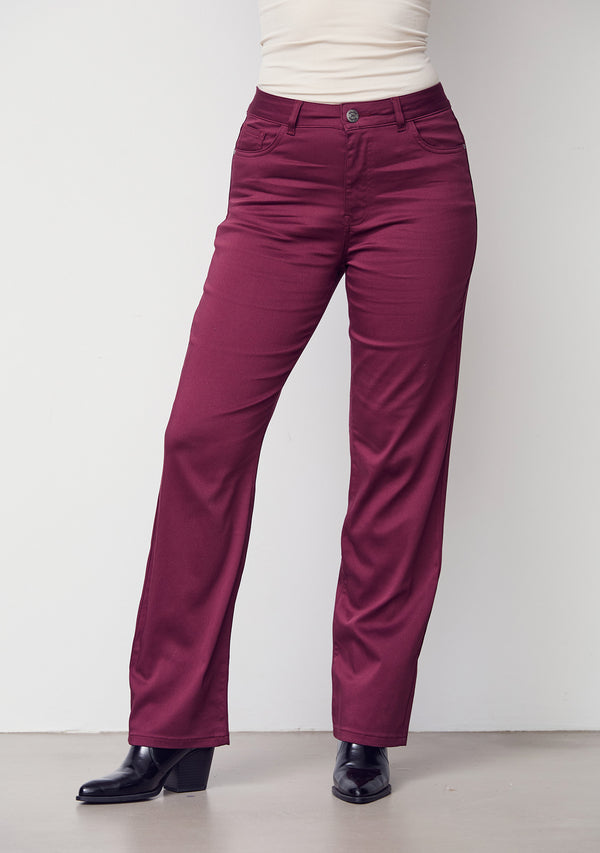 I SAY Isay Long Straight Pant Pants 434 Wine