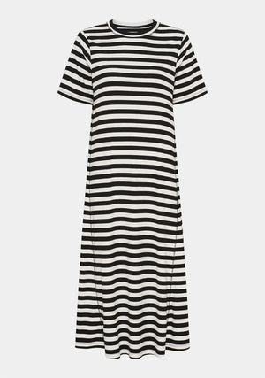 I SAY Jeila Jersey Dress Dresses B28 Black/Broken White stripe