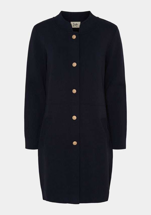 I SAY Jena Button Cardigan Knitwear 640 Navy