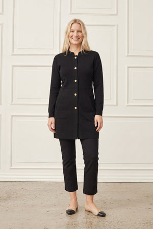 I SAY Jena Button Cardigan Knitwear 900 Black
