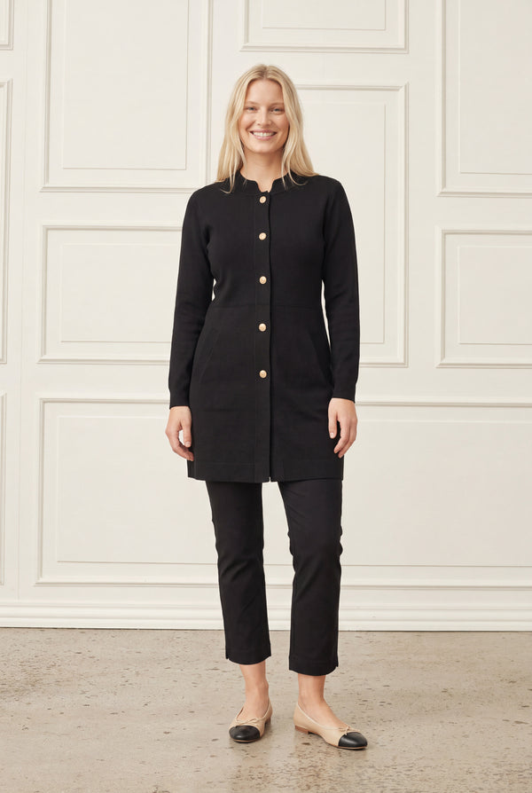 I SAY Jena Button Cardigan Knitwear 900 Black