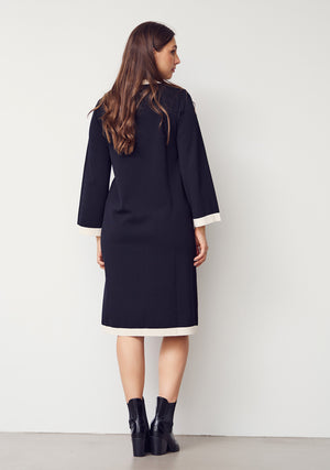 I SAY Jena Knit Dress Knitwear M41 Black w/Cream