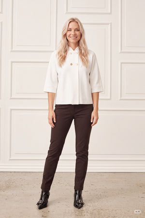 I SAY Jena Poncho Blouse Knitwear 101 Broken White