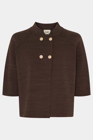 I SAY Jena Poncho Blouse Knitwear 890 Khaki Melange