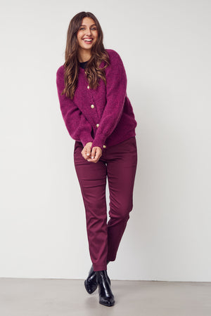 I SAY Joa Knit Cardigan Cardigans 536 Cerise