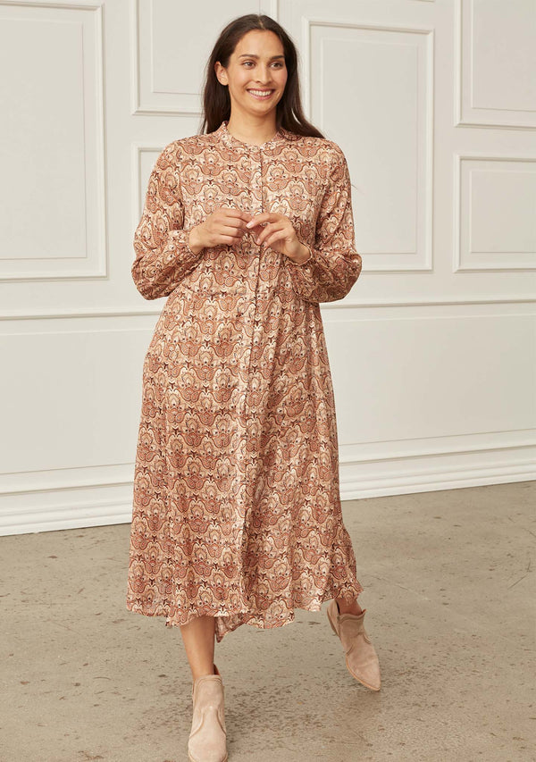 I SAY Jodie Dress Dresses K55 Browny Paisley