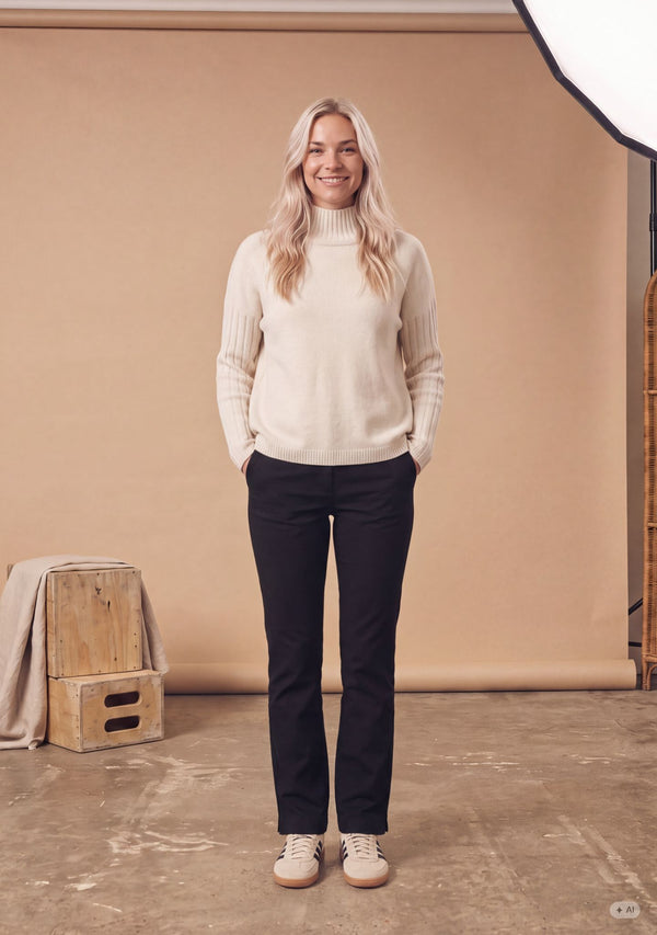 I SAY Kaddy Knit Pullover Knitwear 125 Winter White Melange