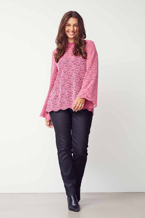 I SAY Kamille Lace Blouse Blouses 536 Cerise