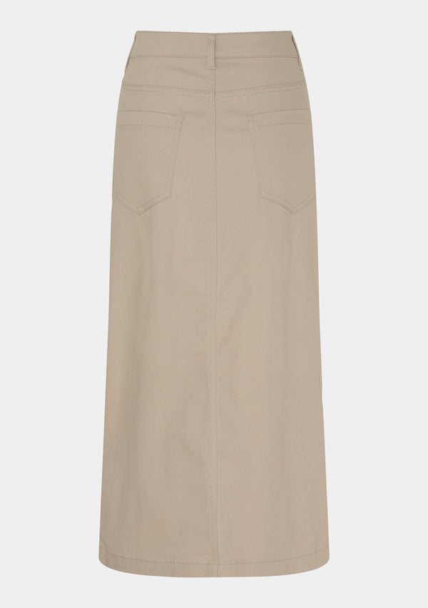 I SAY Karuna Long Skirt Skirts 117 Dark Sand